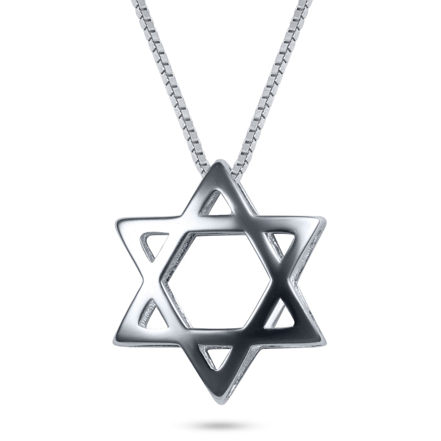 שרשרת כסף 925 JETEM תליון מגן דוד תלת מימד