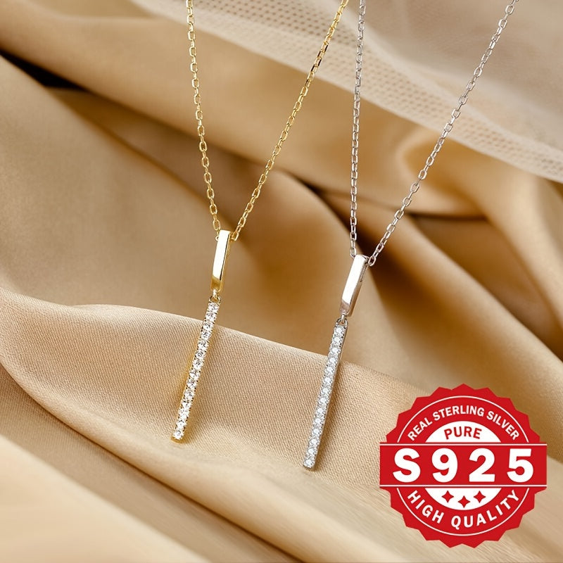 Luxurious and shiny zirconia necklace, pure silver s925 