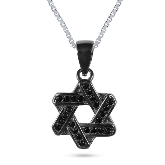 שרשרת כסף מגן דוד קטן מעוצב