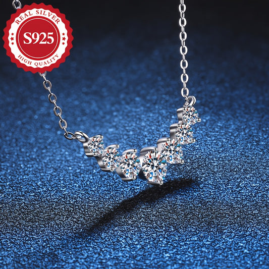 Sparkling Zirconia Pendant Necklace in 925 Silver