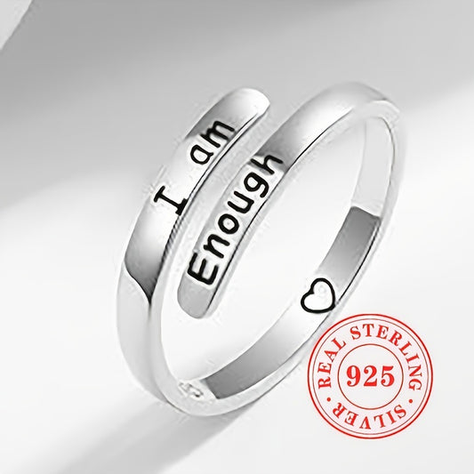 Elegant 925 Sterling Silver Ring - Engraved