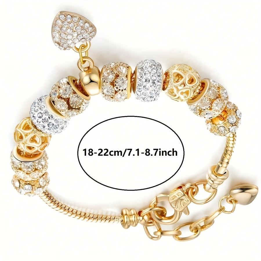 Elegant 14k gold bracelet with glass beads