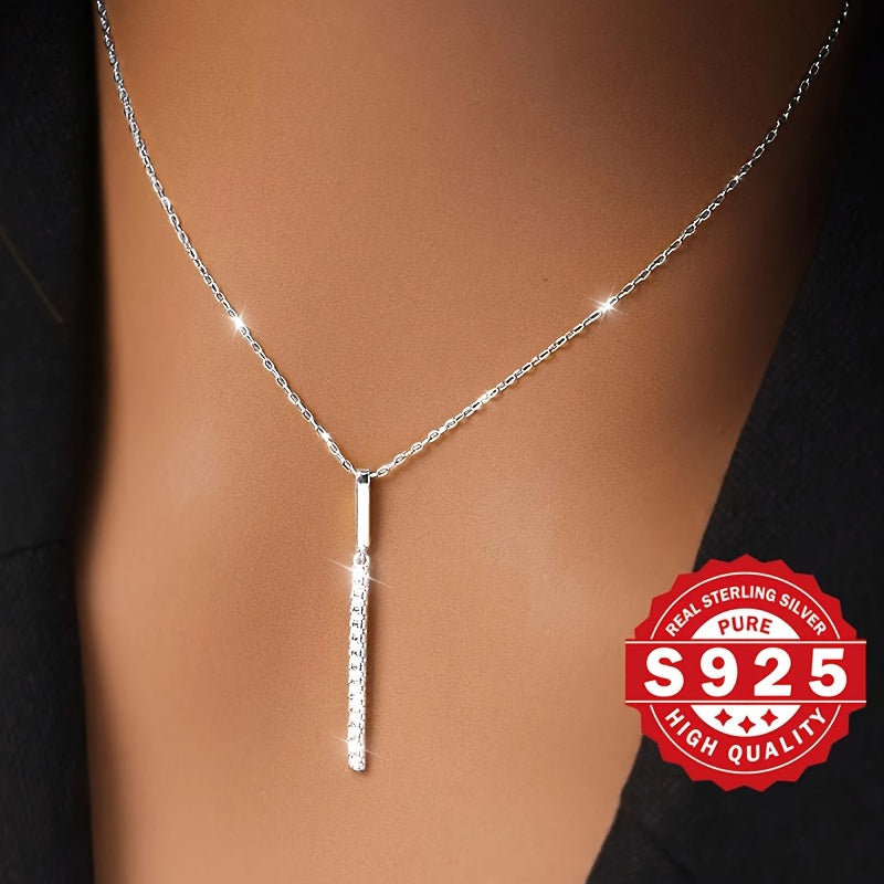 Luxurious and shiny zirconia necklace, pure silver s925 