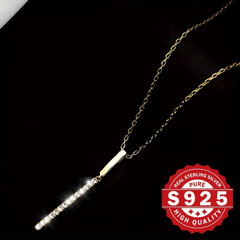 Luxurious and shiny zirconia necklace, pure silver s925 