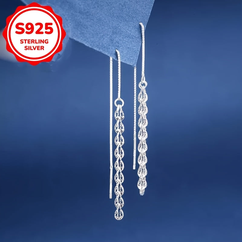 S925 Sterling Silver Tail Rock Earrings