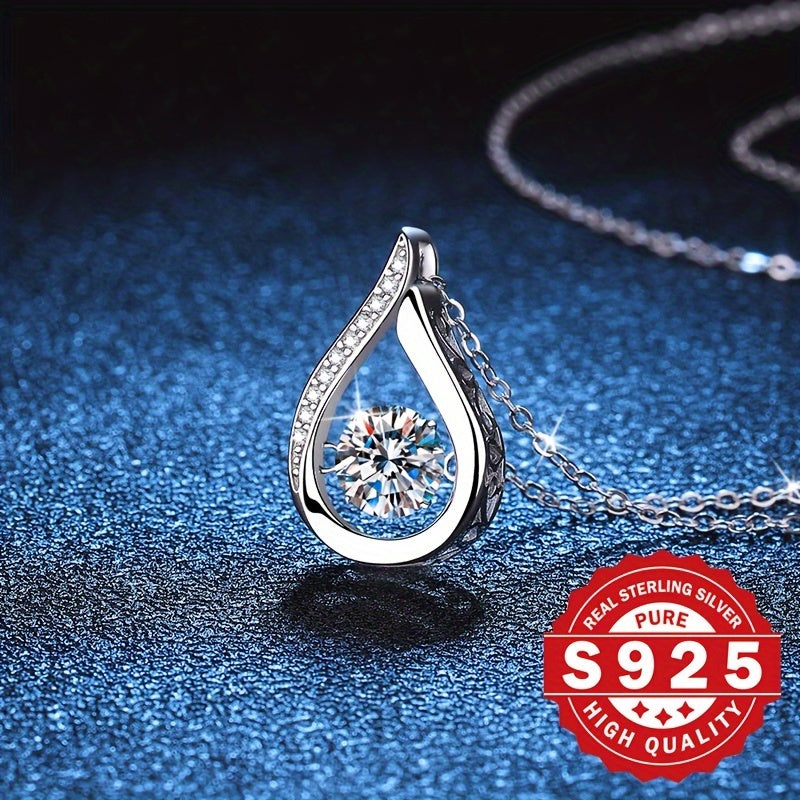 Luxurious and shiny pendant necklace, pure silver s925 