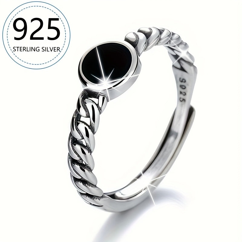 925 Sterling Silver Ring Retro Elegant Luxury