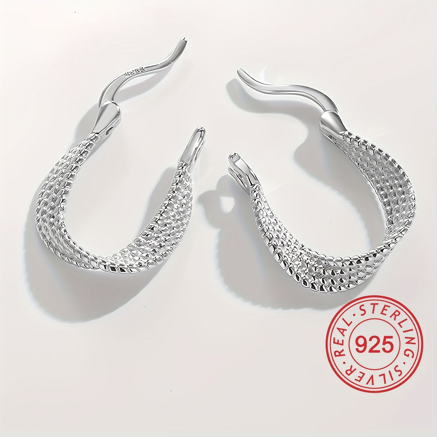 Classic Sterling Silver 925 Hoop Earrings