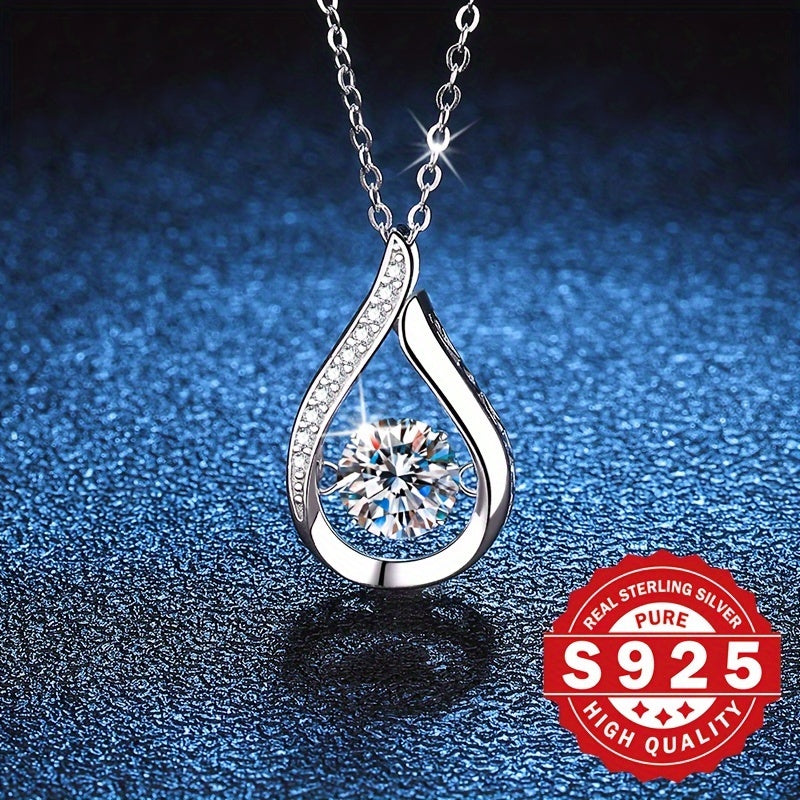 Luxurious and shiny pendant necklace, pure silver s925 