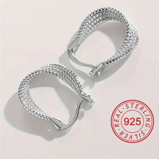 Classic Sterling Silver 925 Hoop Earrings