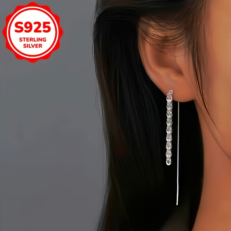 S925 Sterling Silver Tail Rock Earrings