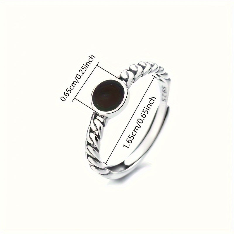 925 Sterling Silver Ring Retro Elegant Luxury