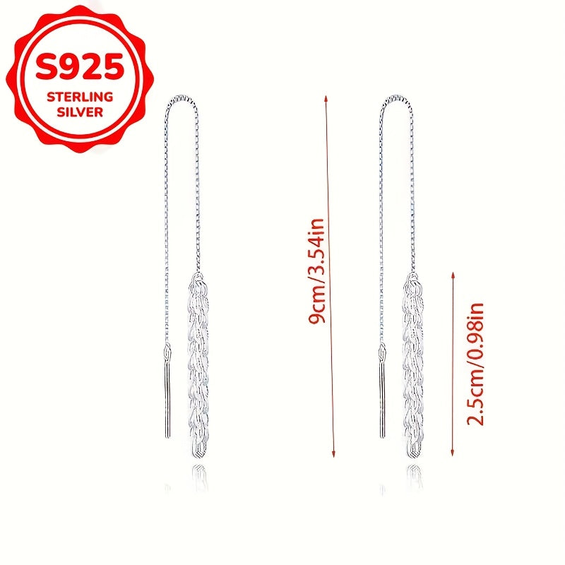 S925 Sterling Silver Tail Rock Earrings