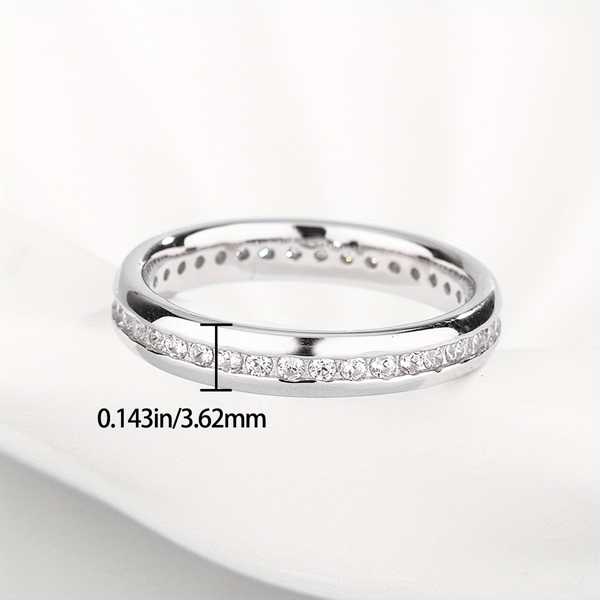 Sparkling ring made of S925 sterling silver 