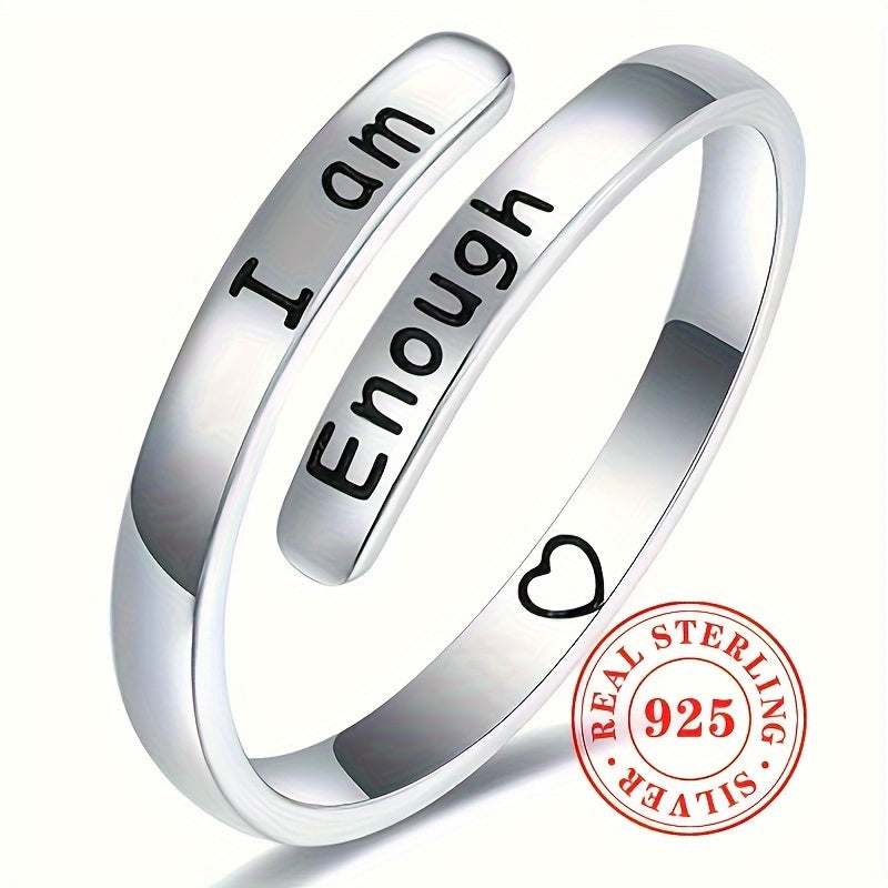 Elegant 925 Sterling Silver Ring - Engraved