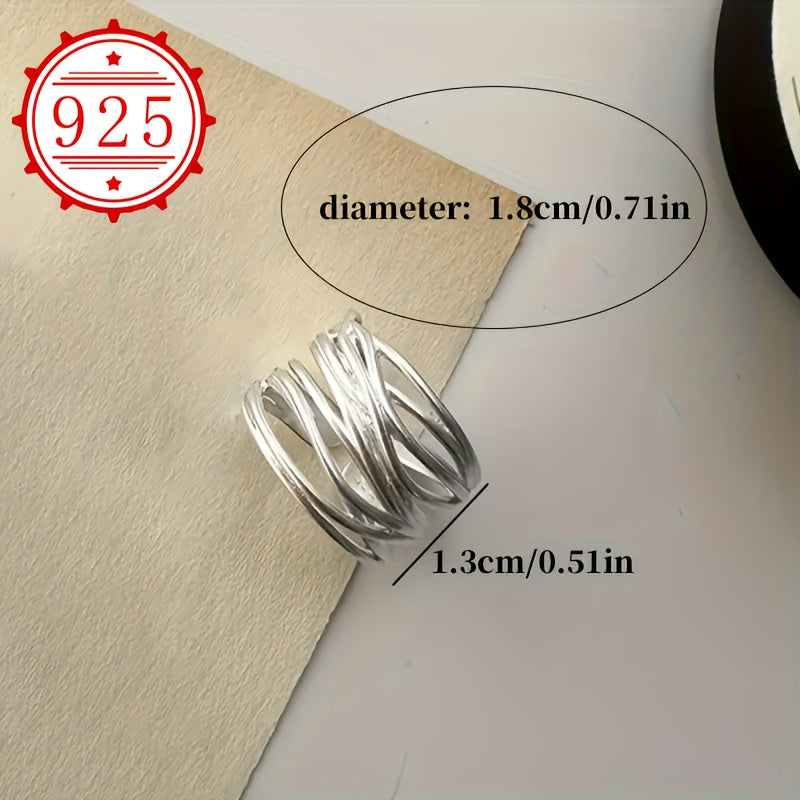 925 silver ring open ring