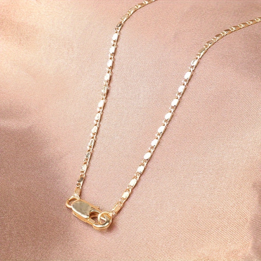 2mm flat Italian punk necklace, 18k gold plated