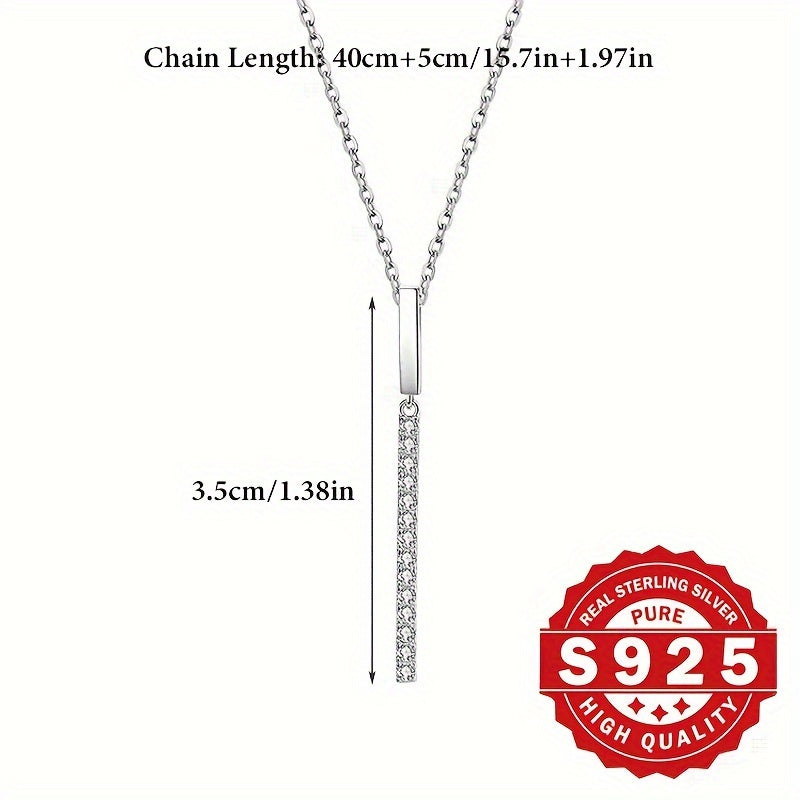 Luxurious and shiny zirconia necklace, pure silver s925 