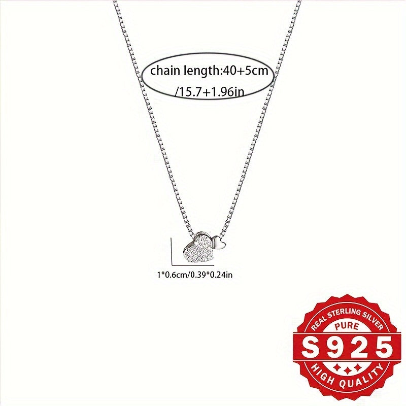 s925 sparkling necklace with pure silver zircon