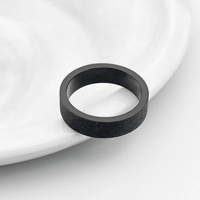 European style black ring 