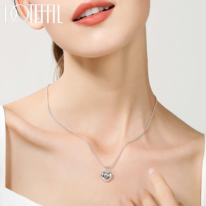 925 silver heart necklace 