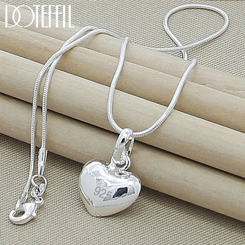 925 silver heart necklace 