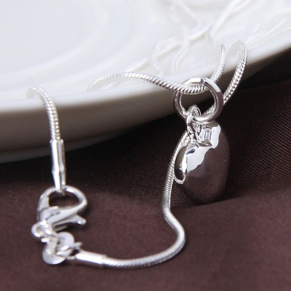 925 silver heart necklace 