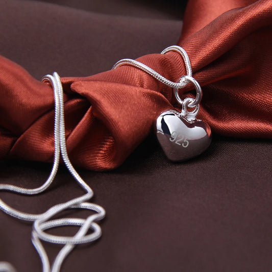 925 silver heart necklace 