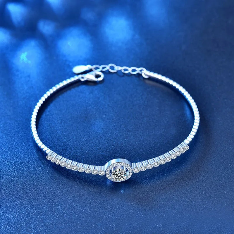 925 Sterling Silver Round Bracelet 