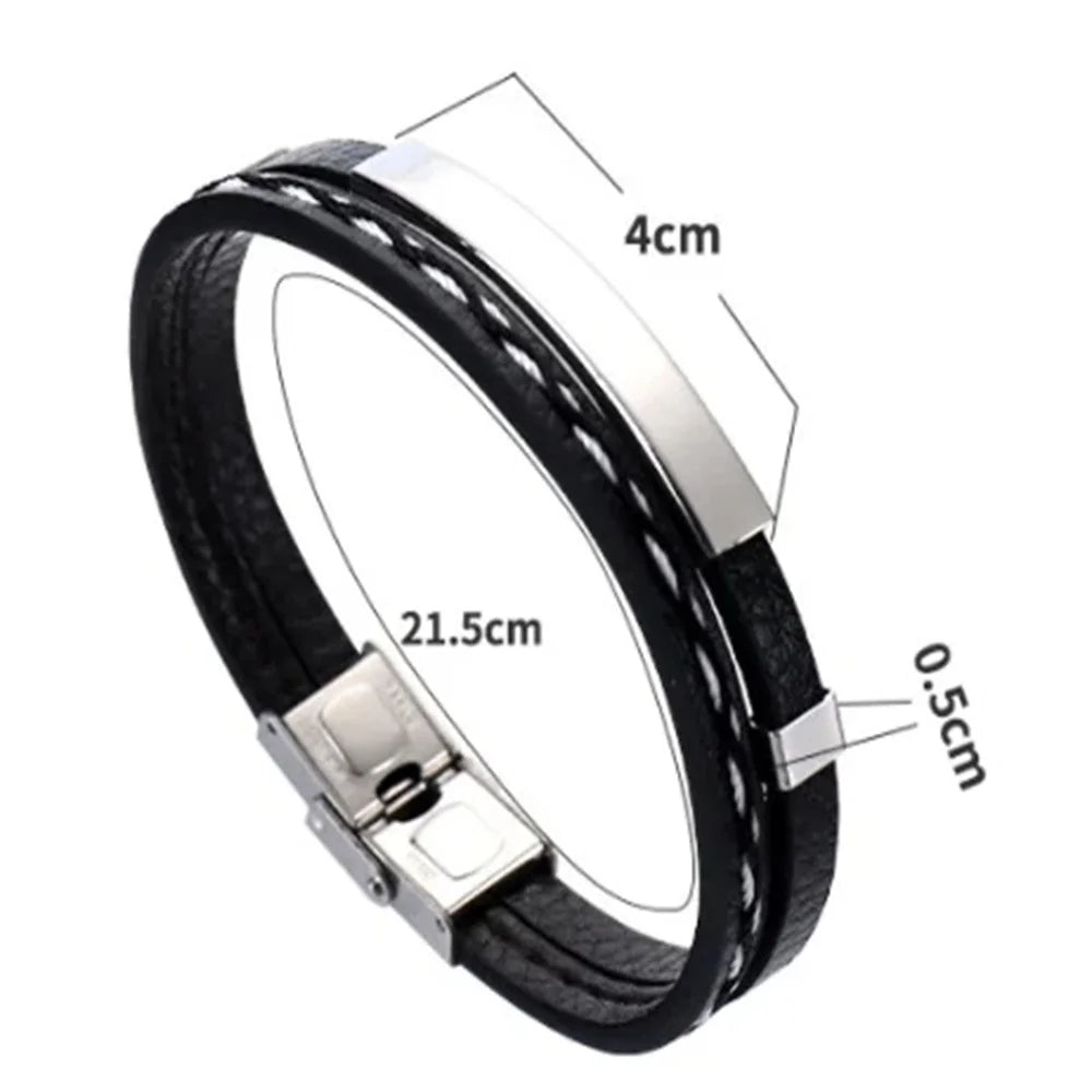 Swiss leather bracelet