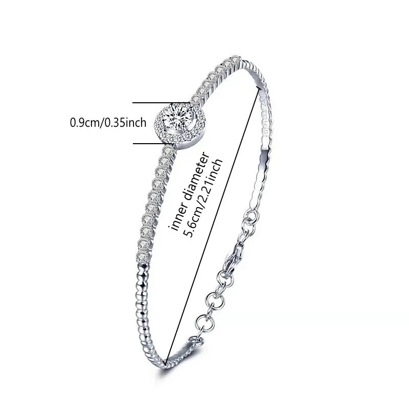 925 Sterling Silver Round Bracelet 