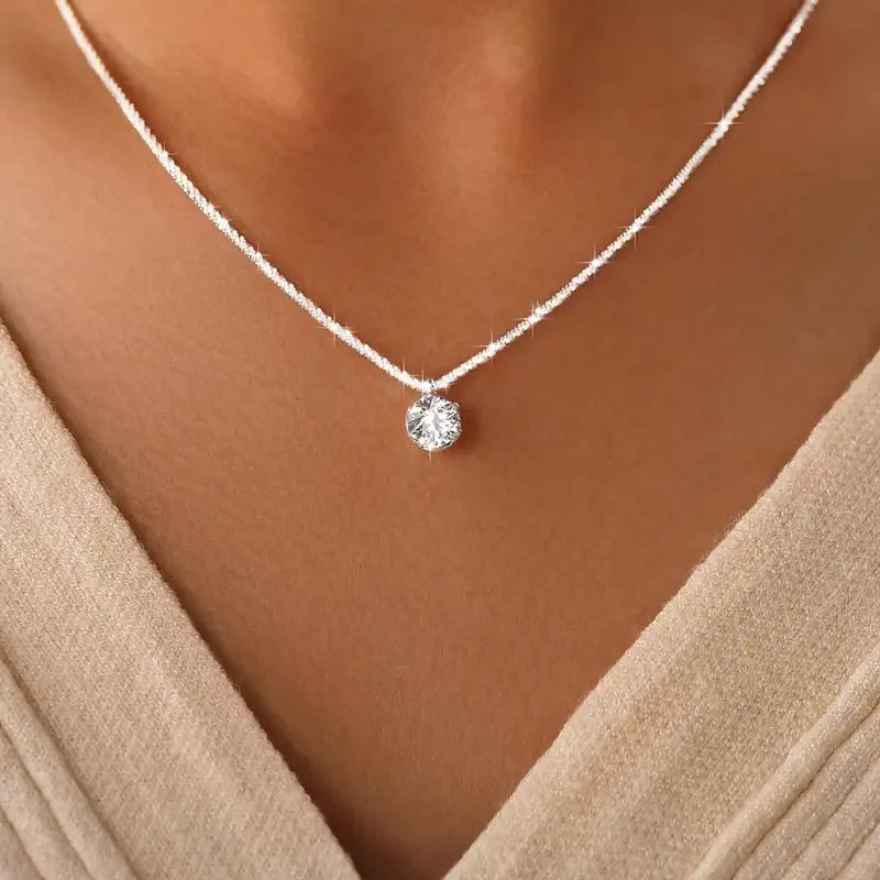 Luxury 925 Sterling Silver Moissanite Pendant 