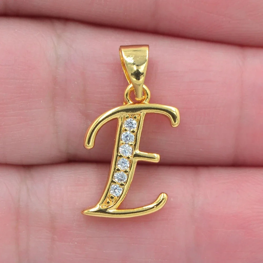 Gold color pendant letters 