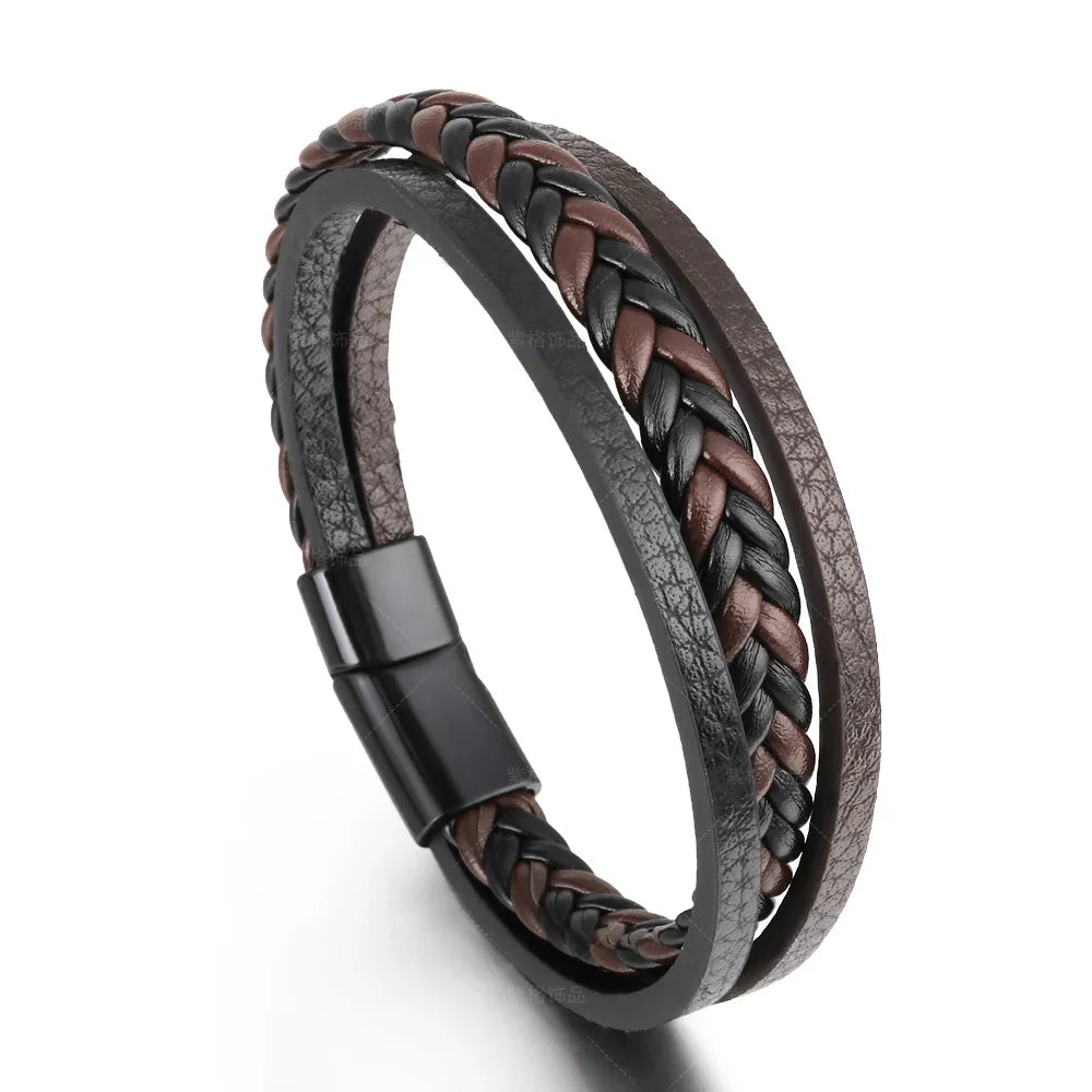 Trendy Multilayer Leather Bracelet 