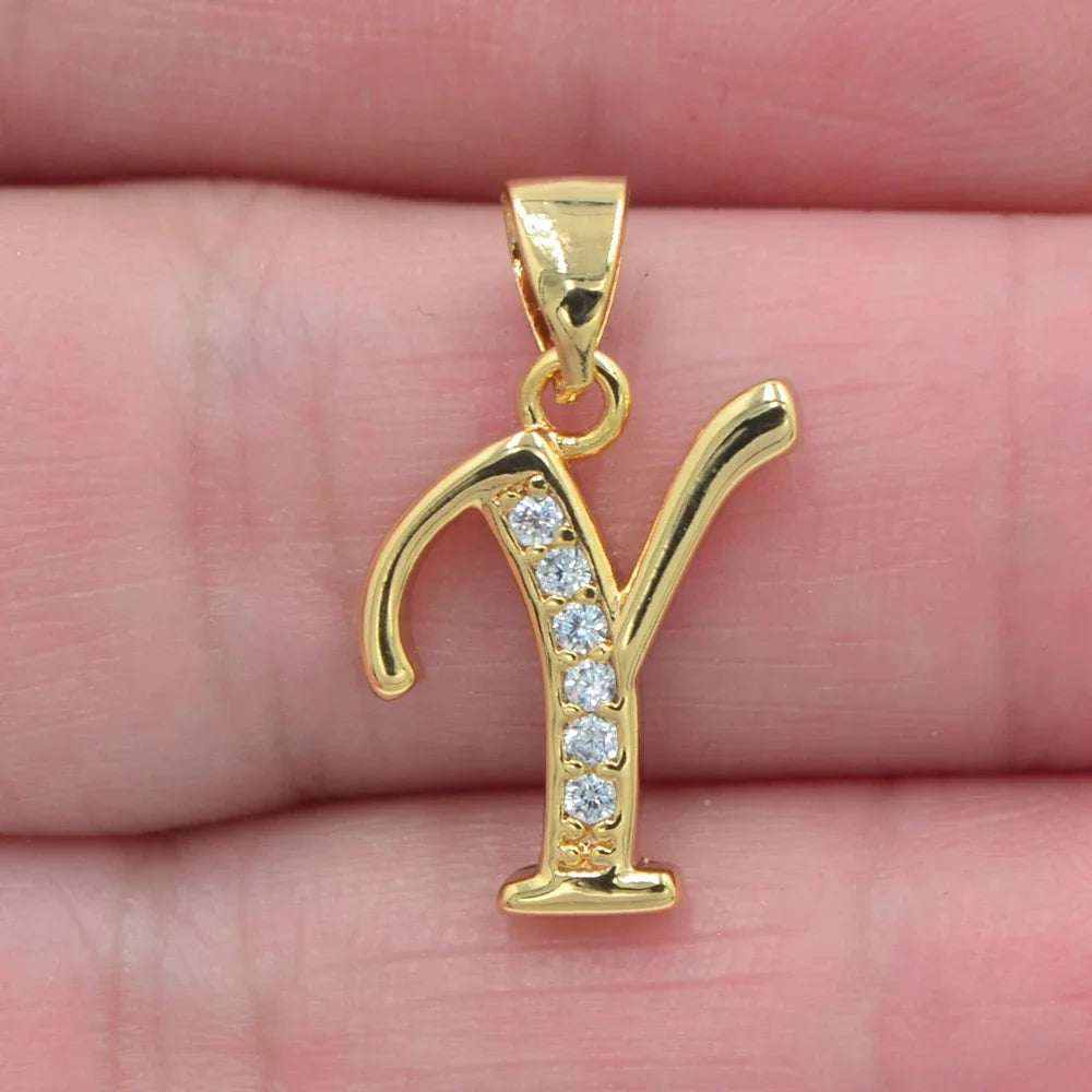 Gold color pendant letters 