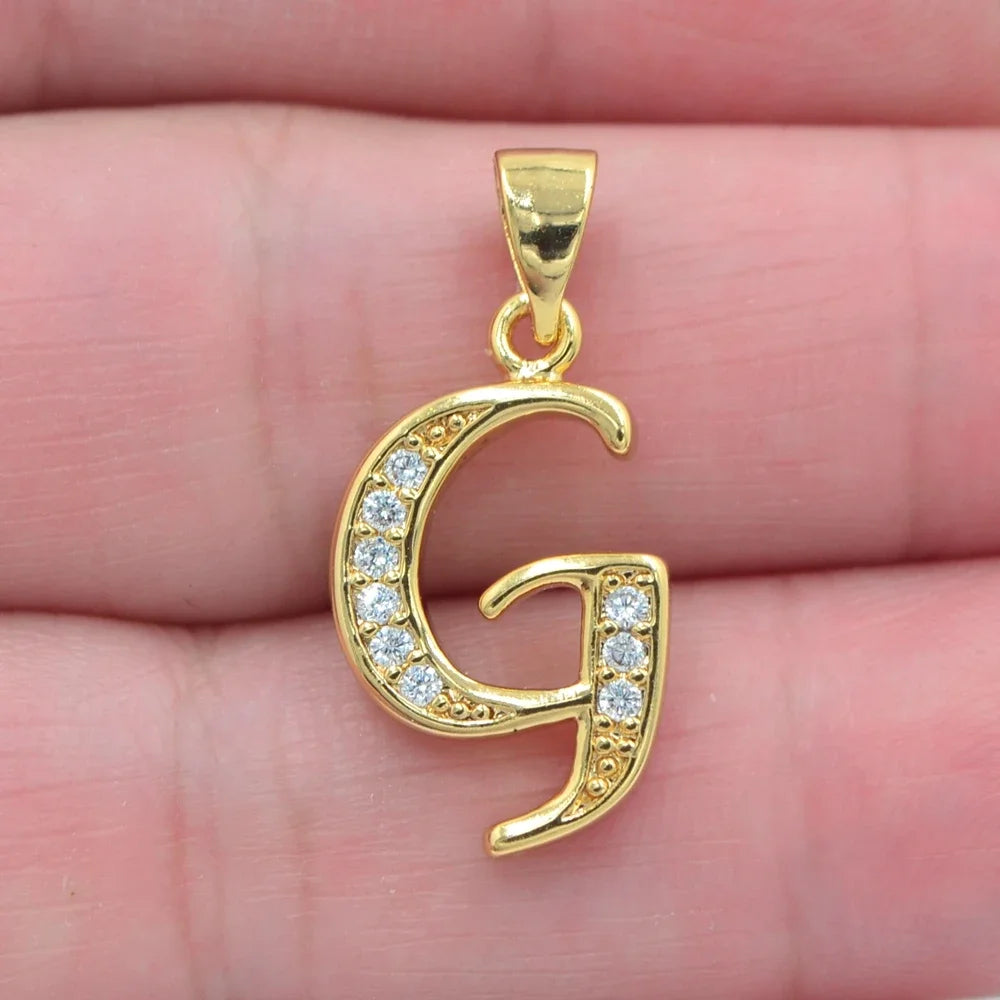 Gold color pendant letters 