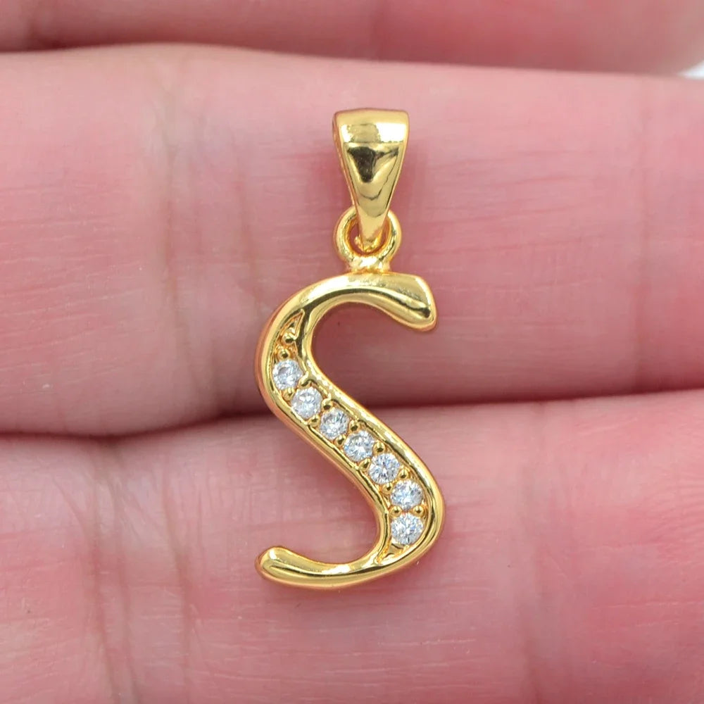 Gold color pendant letters 