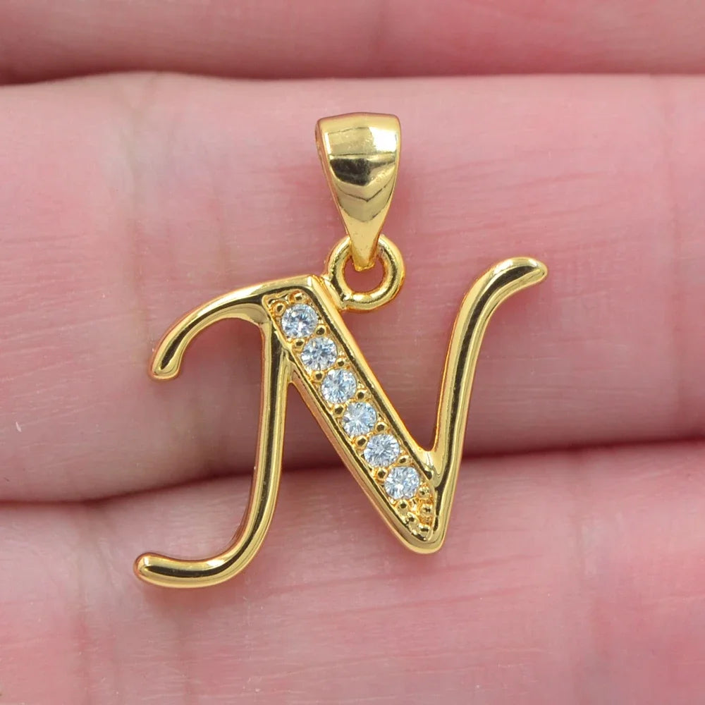 Gold color pendant letters 