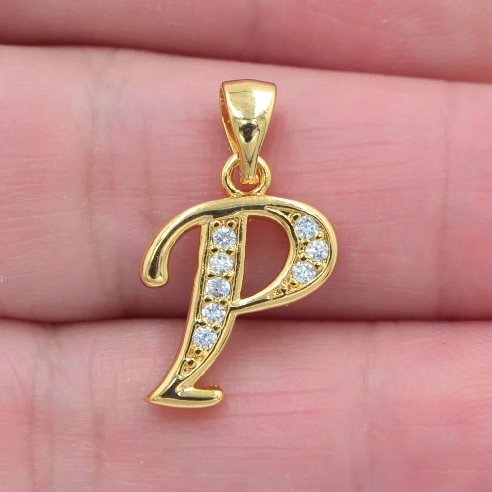 Gold color pendant letters 