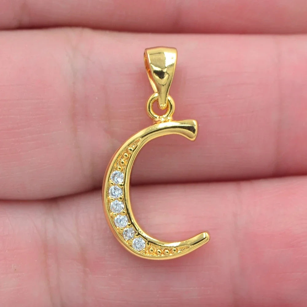 Gold color pendant letters 