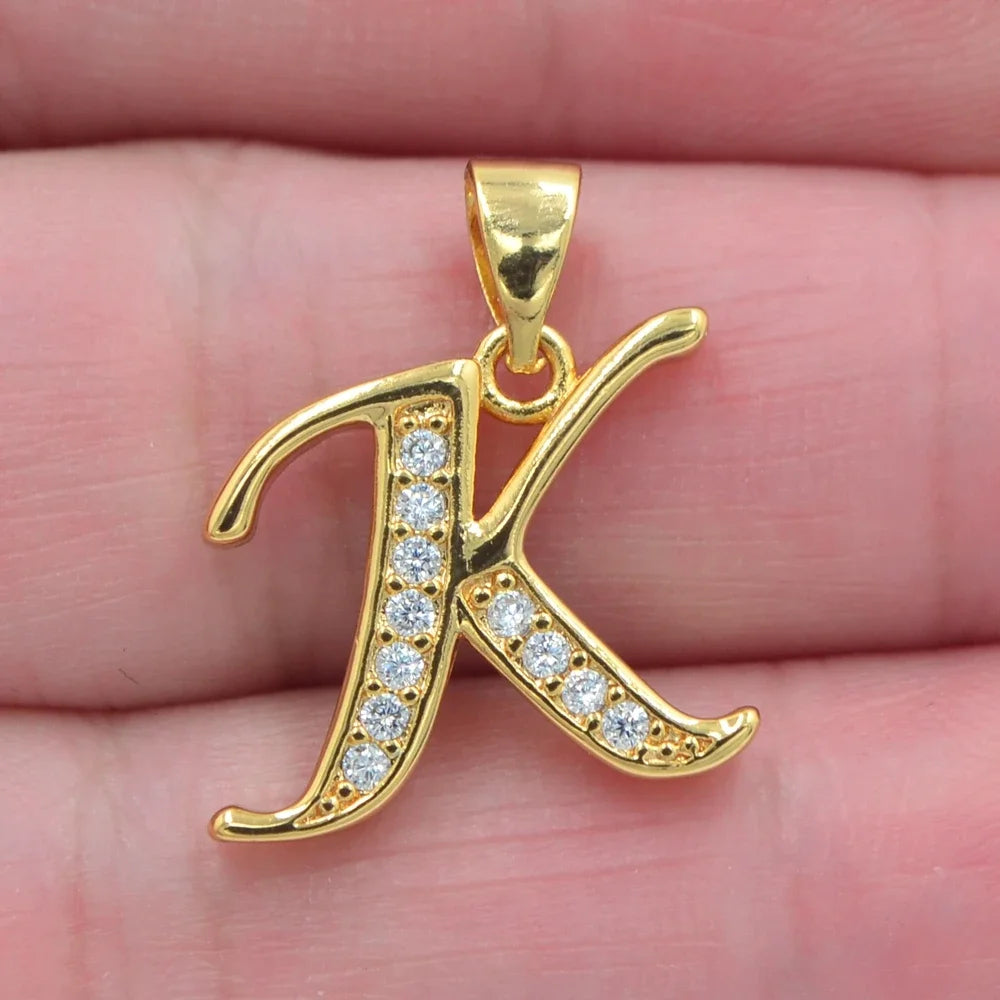 Gold color pendant letters 