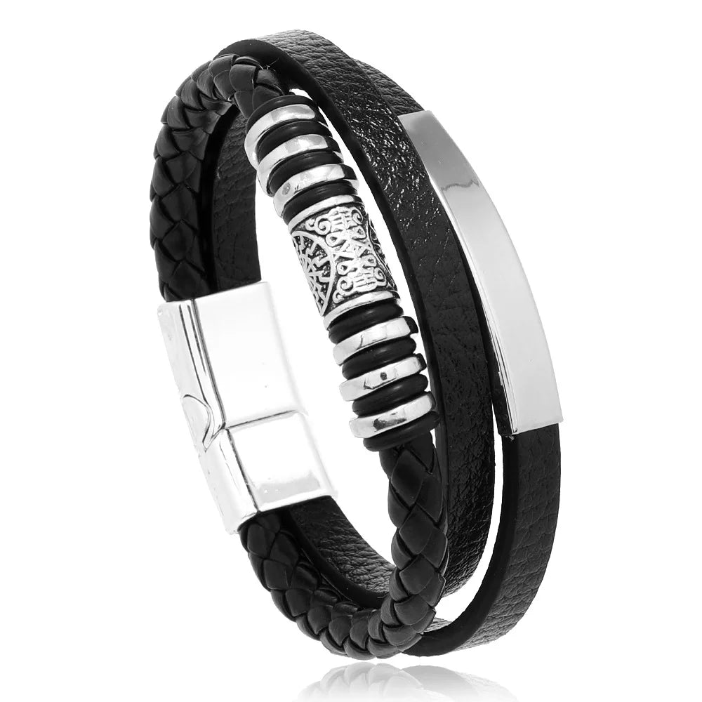 Trendy Multilayer Leather Bracelet 