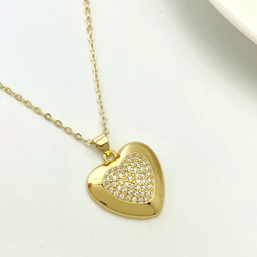 Special gold heart necklace