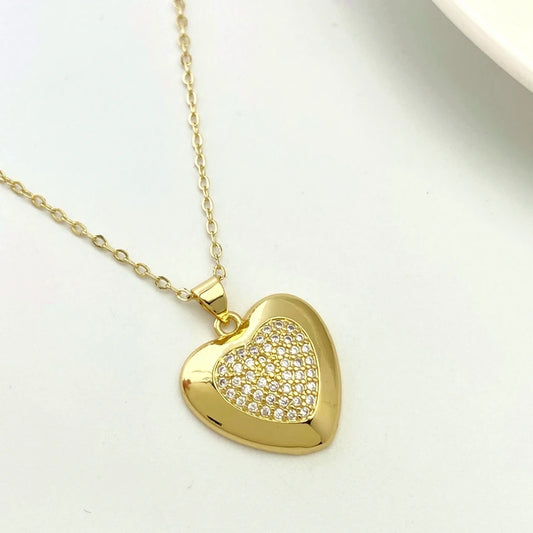 Special gold heart necklace