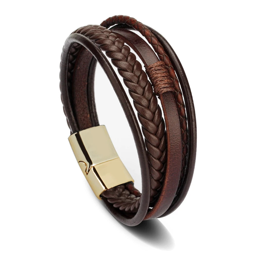 Trendy Multilayer Leather Bracelet 