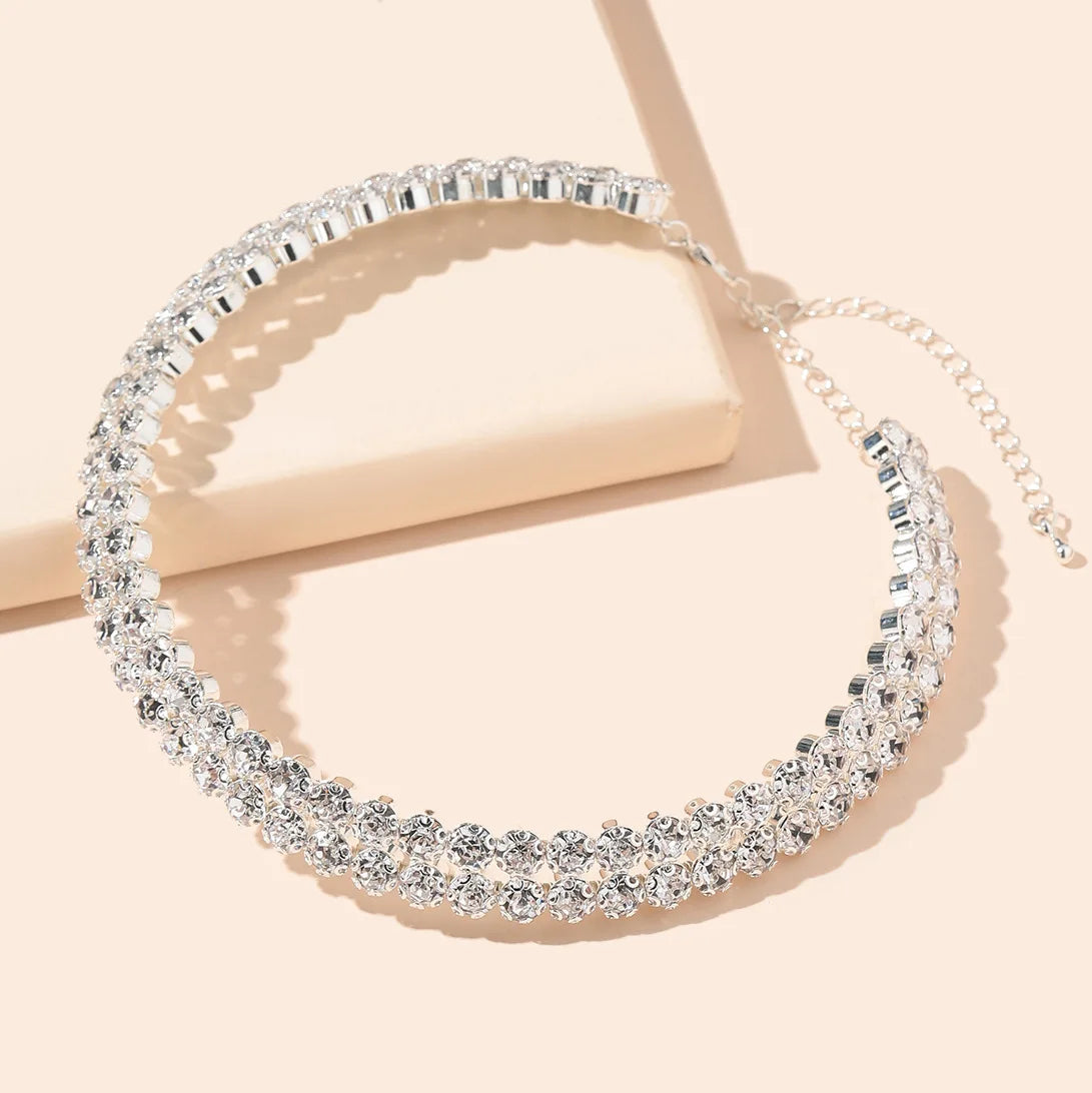 Classic silver choker necklace 