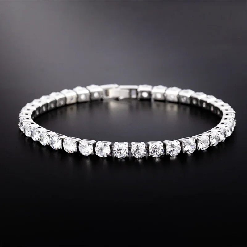 Silver zircon bracelet 