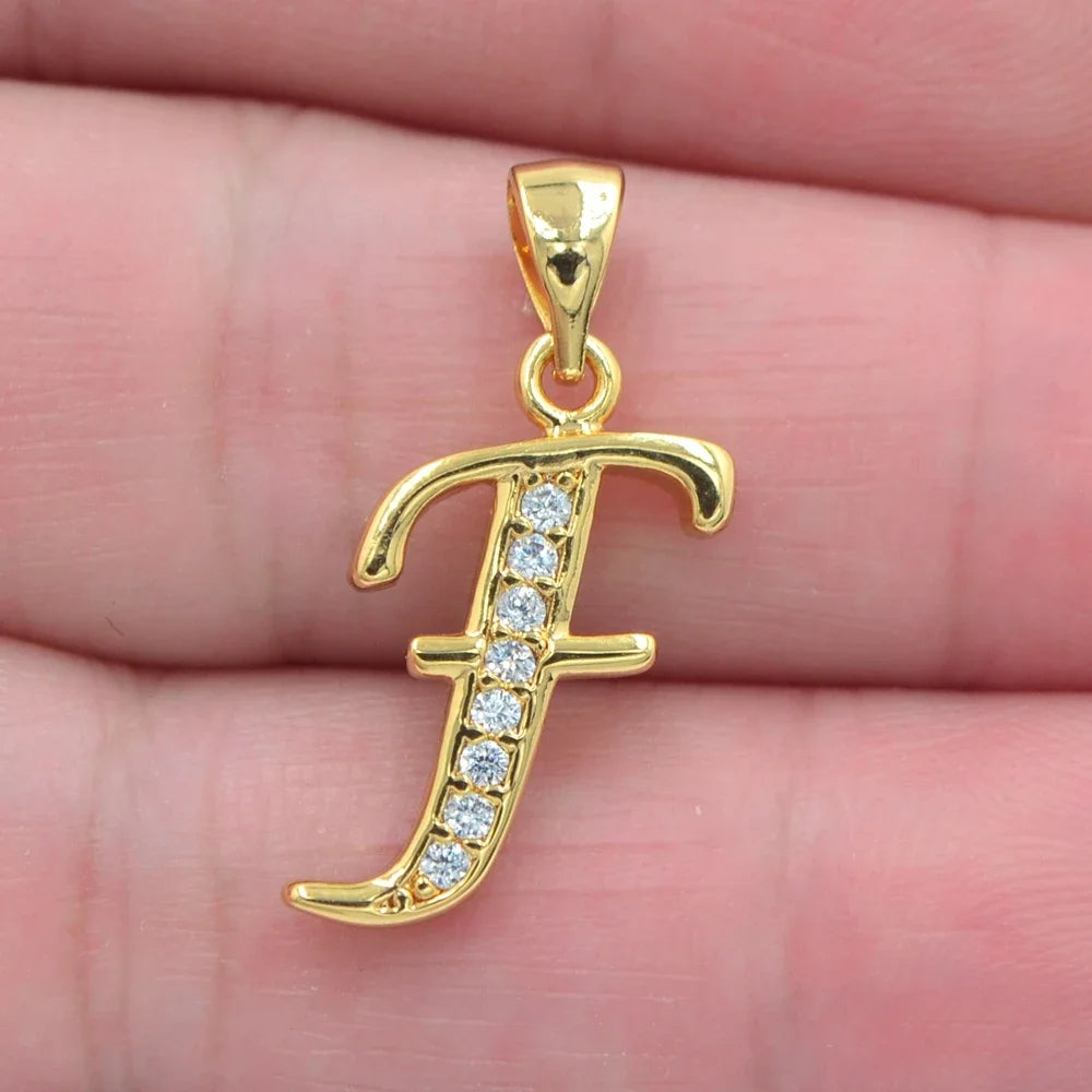 Gold color pendant letters 