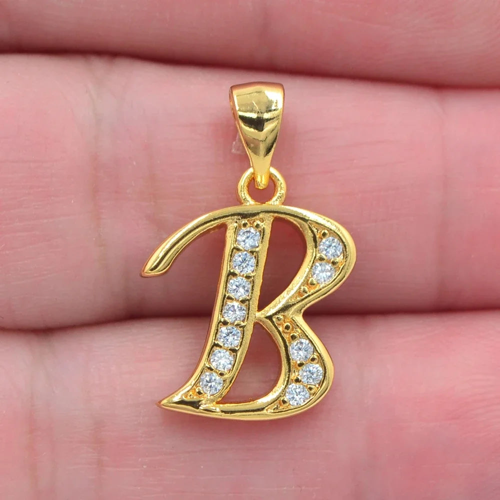 Gold color pendant letters 