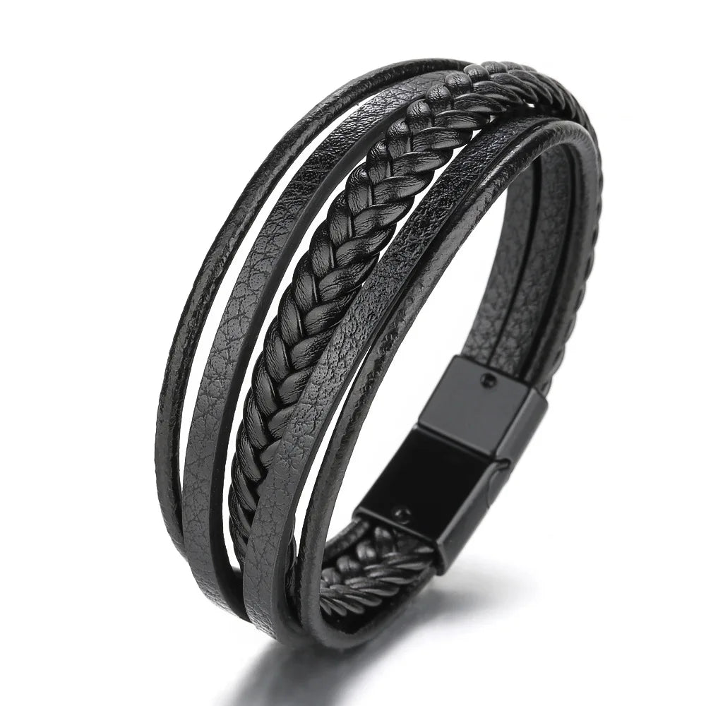 Trendy Multilayer Leather Bracelet 